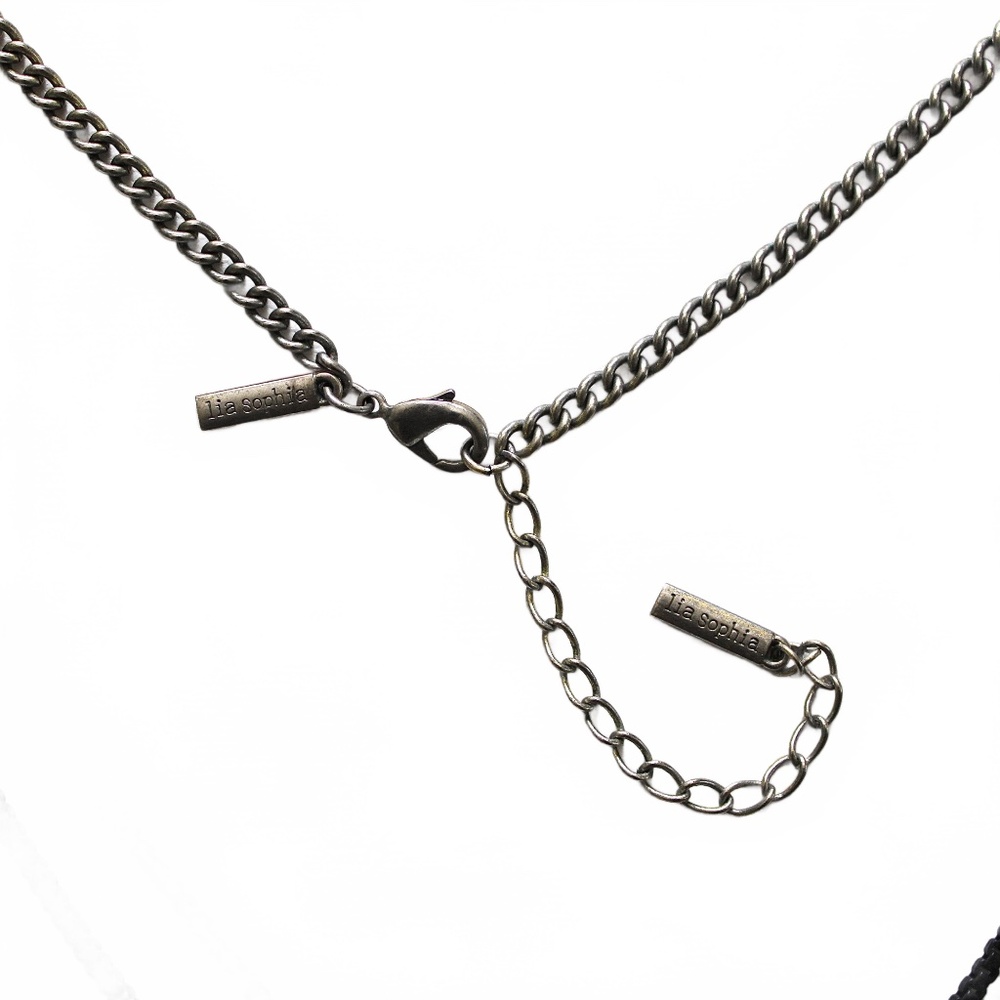 Necklace, Lia Sophia, Chain Style Black Goldtone - Picture 3 of 4